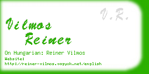 vilmos reiner business card